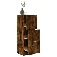 Berkfield Apothecary Cabinet Smoked Oak 40x41x118 cm Engineered Wood