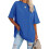 V Neck Short Sleeve Basic Tees Sapphire  S 1