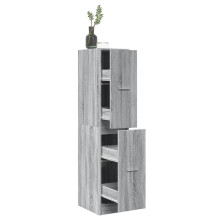 Berkfield Apothecary Cabinet Grey Sonoma 30x41x144.5 cm Engineered Wood