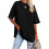 V Neck Short Sleeve Basic Tees Black XL 1