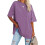 V Neck Short Sleeve Basic Tees  L 1