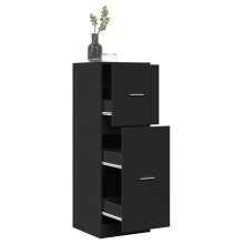 Berkfield Apothecary Cabinet Black 40x41x118 cm Engineered Wood