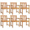 Berkfield 7 Piece Garden Dining Set Solid Wood Acacia 3