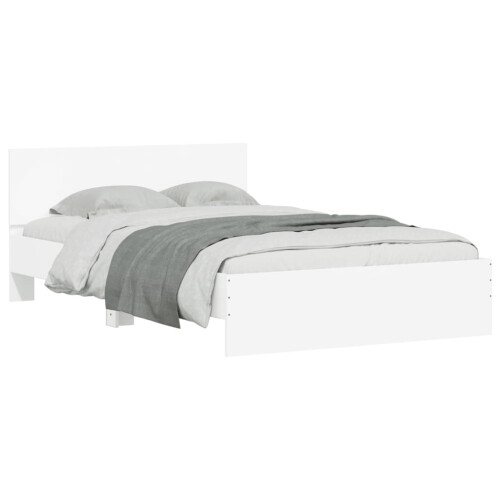 Berkfield Bed Frame with LED without Mattress White 135x190 cm Double 2