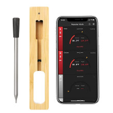 Wireless Meat Thermometer for Grilling and Smoking, 260FT Bluetooth Range, Smart App Probe for Oven Sous Vide Grill (1 Probe)