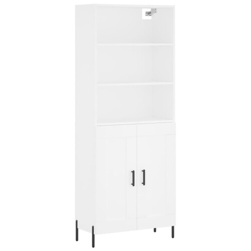 Berkfield Highboard White 69.5x34x180 cm Engineered Wood 1