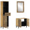 Berkfield 3 Piece Bathroom Furniture Set Solid Wood Mango 2