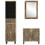 Berkfield 3 Piece Bathroom Furniture Set Solid Wood Mango 3