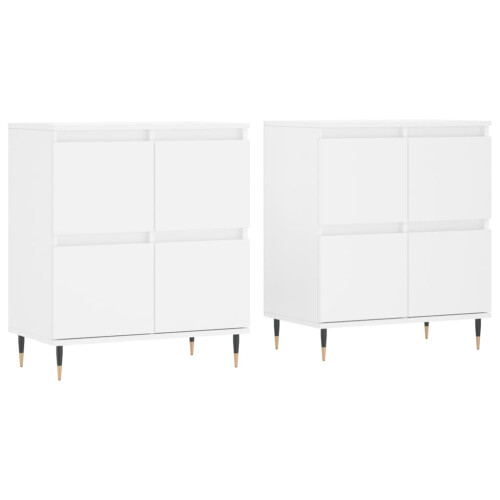 Berkfield Sideboards 2 pcs White Engineered Wood 1