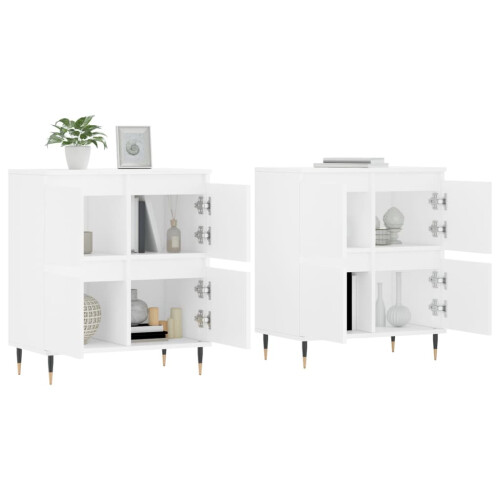 Berkfield Sideboards 2 pcs White Engineered Wood 2