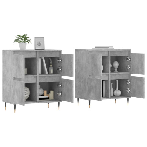 Berkfield Sideboards 2 pcs Concrete Grey Engineered Wood 2