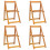 Berkfield Folding Garden Chairs 4 pcs Solid Wood Acacia 2