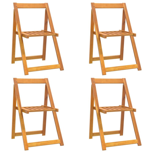Berkfield Folding Garden Chairs 4 pcs Solid Wood Acacia 1