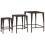 Berkfield Nesting Tables 3 pcs Brown Poly Rattan 4