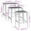 Berkfield Nesting Tables 3 pcs Brown Poly Rattan 8