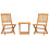 Berkfield 3 Piece Folding Garden Dining Set Solid Wood Acacia 2