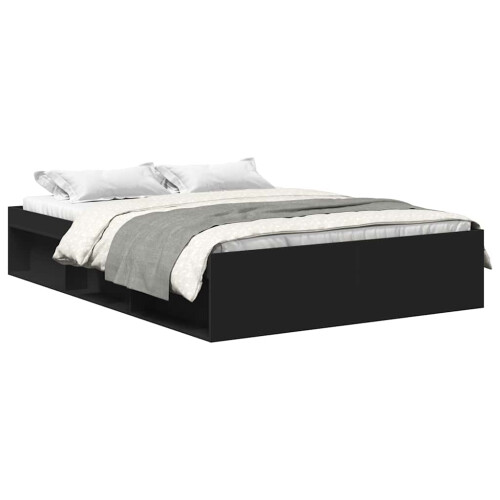 Berkfield Bed Frame without Mattress Black 135x190 cm Double Double 1