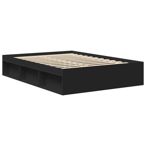 Berkfield Bed Frame without Mattress Black 135x190 cm Double Double 2