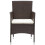 Berkfield Garden Dining Chairs 4 pcs Poly Rattan Brown 3