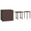 Berkfield Side Tables 3 pcs Brown Poly Rattan 2