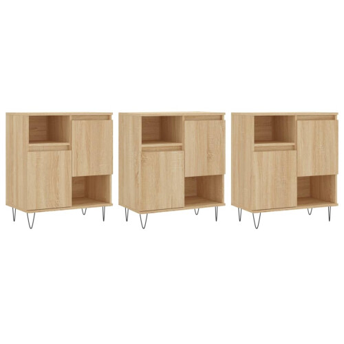 Berkfield Sideboards 3 pcs Sonoma Oak Engineered Wood 1