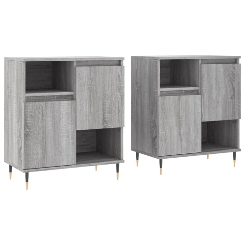 Berkfield Sideboards 2 pcs Grey Sonoma Engineered Wood 1