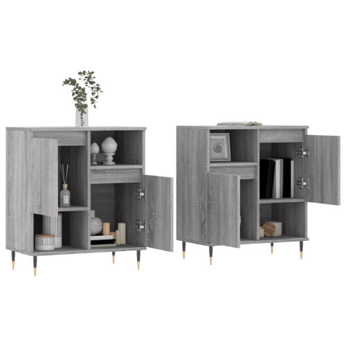 Berkfield Sideboards 2 pcs Grey Sonoma Engineered Wood 2