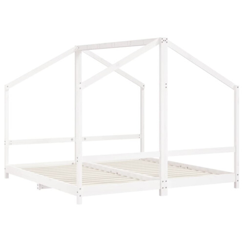 Berkfield Kids Bed Frame White 2x(90x190) cm Solid Wood Pine 2