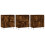 Berkfield Sideboards 3 pcs Smoked Oak Engineered Wood 2