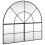 Berkfield Wall Mirror Black 100x90 cm Arch Iron 2