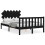 Berkfield Bed Frame without Mattress Black Double Solid Wood Pine 2