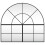 Berkfield Wall Mirror Black 100x90 cm Arch Iron 3
