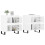 Berkfield Sideboards 2 pcs High Gloss White Engineered Wood 3