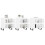 Berkfield Sideboards 3 pcs White Engineered Wood 3