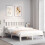 Berkfield Bed Frame without Mattress White 140x200 cm Solid Wood Pine 3