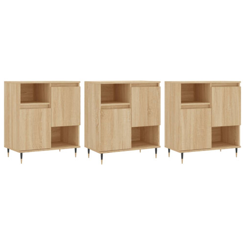 Berkfield Sideboards 3 pcs Sonoma Oak Engineered Wood 1