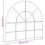 Berkfield Wall Mirror Black 100x90 cm Arch Iron 7