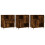 Berkfield Sideboards 3 pcs Smoked Oak Engineered Wood 2