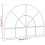 Berkfield Wall Mirror Black 100x70 cm Arch Iron 7