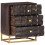 Berkfield Bed Cabinet Black 40x30x50 cm Solid Mango Wood 4
