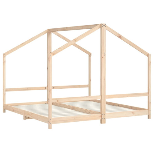 Berkfield Kids Bed Frame 2x(90x190) cm Solid Wood Pine 2
