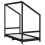 Berkfield Kids Bed Frame Black 2x(80x160) cm Solid Wood Pine 7
