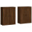 Berkfield Wall Mounted Cabinets 2 pcs Brown Oak Engineered Wood 2