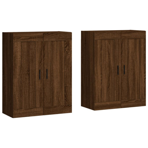 Berkfield Wall Mounted Cabinets 2 pcs Brown Oak Engineered Wood 1