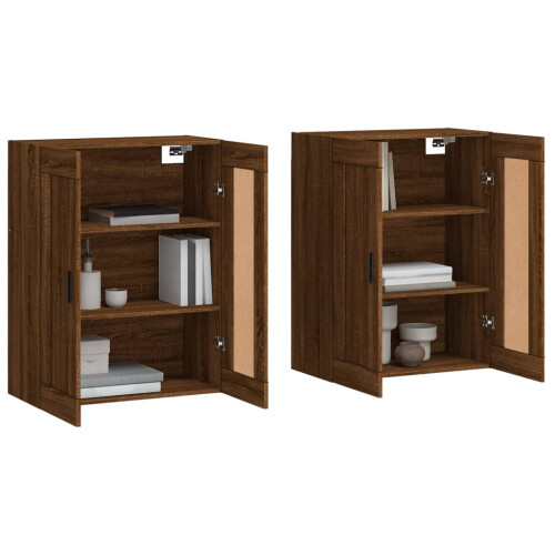 Berkfield Wall Mounted Cabinets 2 pcs Brown Oak Engineered Wood 2