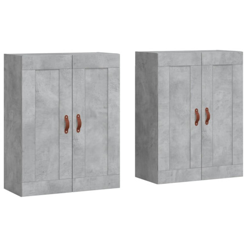 Berkfield Wall Mounted Cabinets 2 pcs Concrete Grey Engineered Wood 1