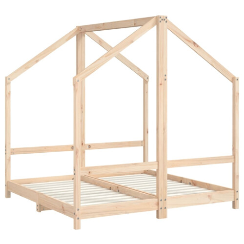 Berkfield Kids Bed Frame 2x(70x140) cm Solid Wood Pine 2