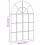 Berkfield Wall Mirror Black 60x90 cm Arch Iron 7