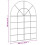 Berkfield Wall Mirror Black 100x130 cm Arch Iron 7