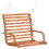 Berkfield Swing Bench with Canopy Solid Wood Spruce with Teak Finish 3